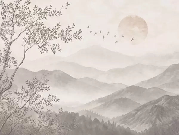 Papier peint Montagnes à l'aube
