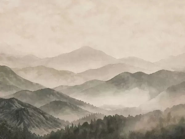 Papier peint Montagnes en strates