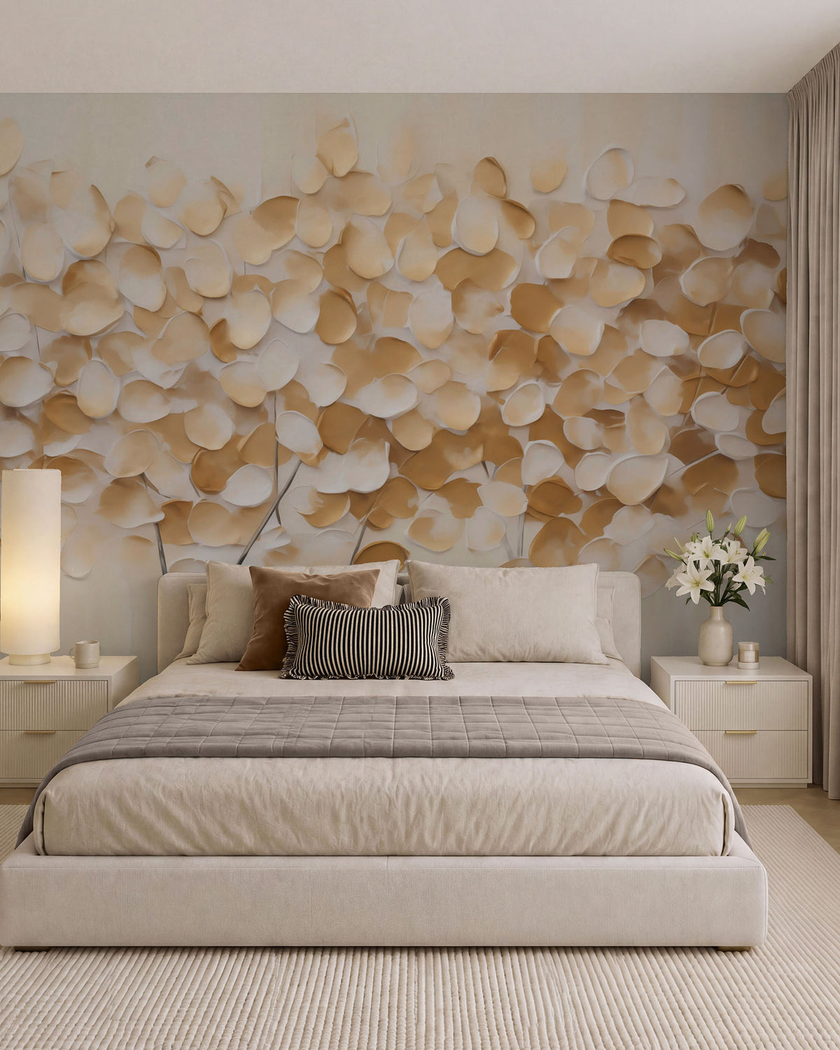 Papier peint Bosquet doré