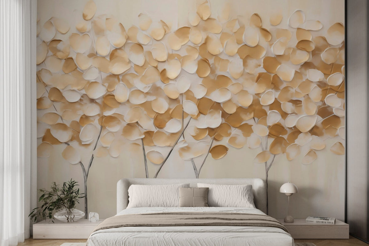 Papier peint Bosquet doré