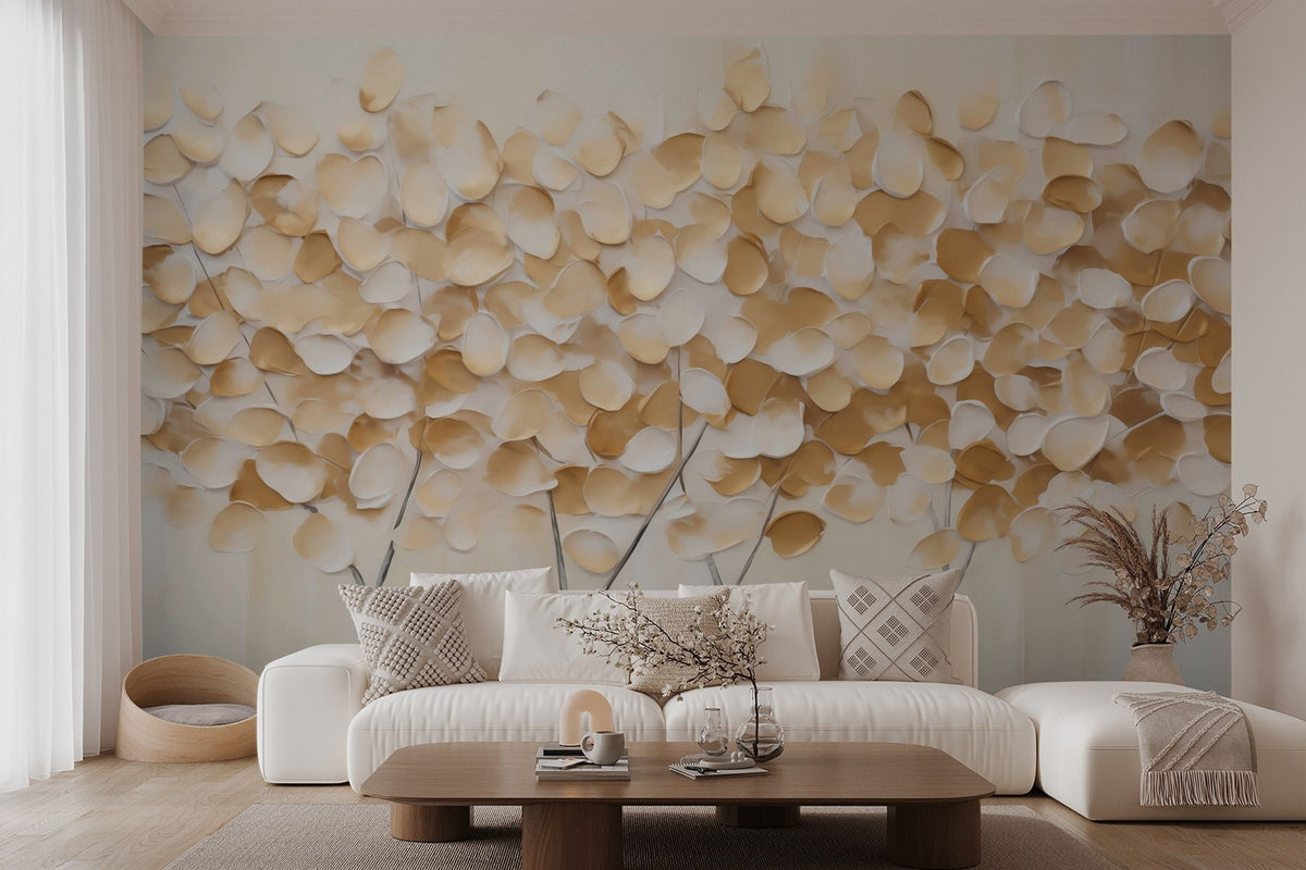 Papier peint Bosquet doré
