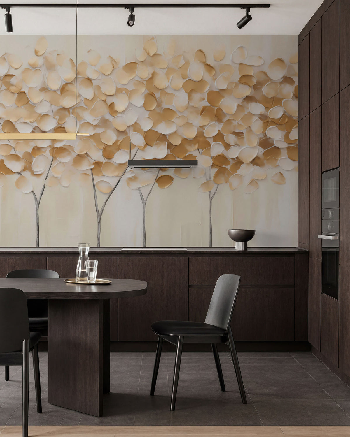 Papier peint Bosquet doré