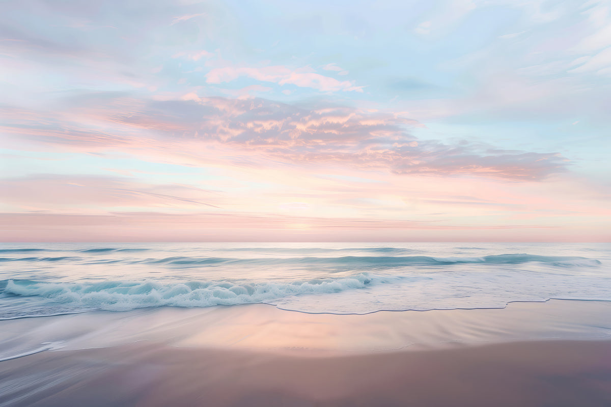 Papier peint Nuages roses sur le rivage