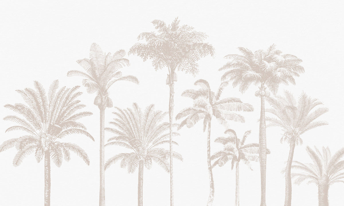 Papier peint Palmeraie sable