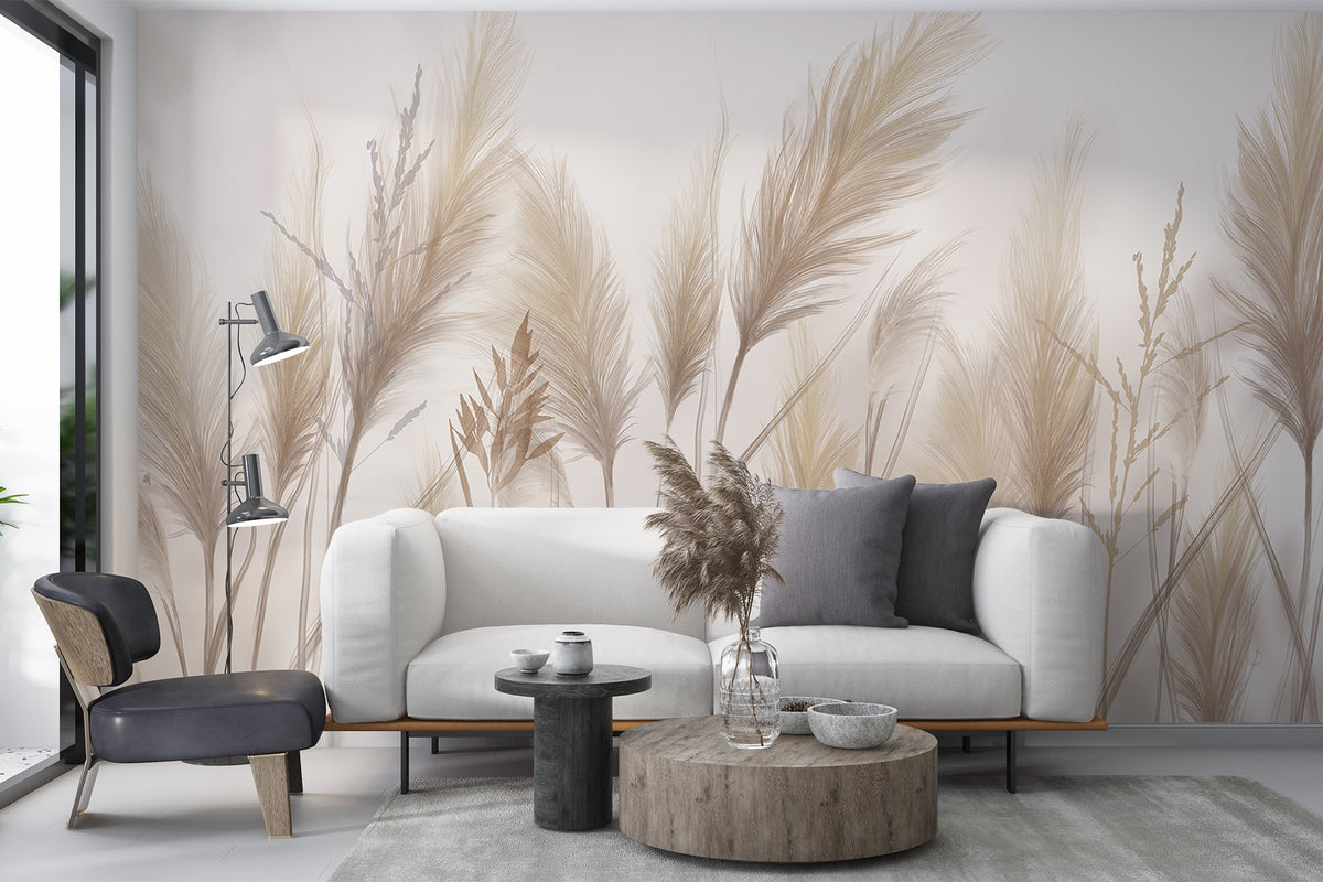 Papier peint Herbes dans la brise