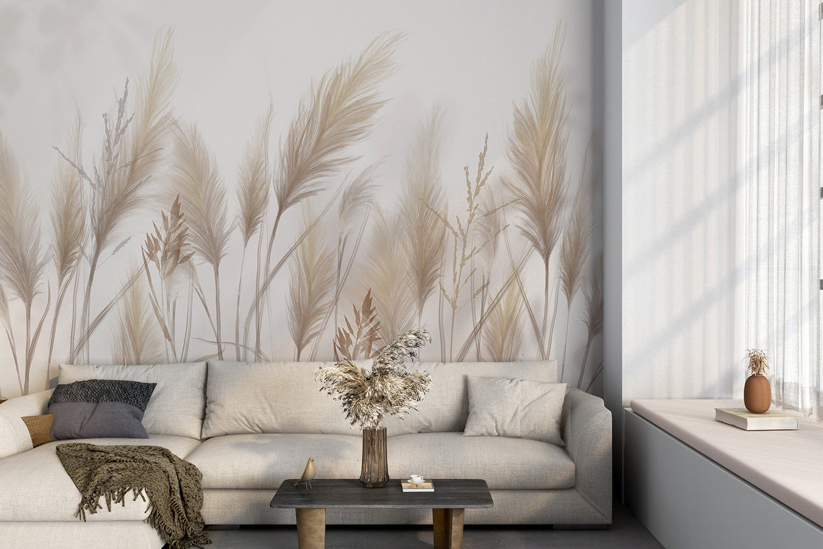 Papier peint Herbes dans la brise