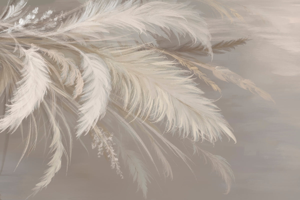 Papier peint Plumes flottantes — mise en situation
