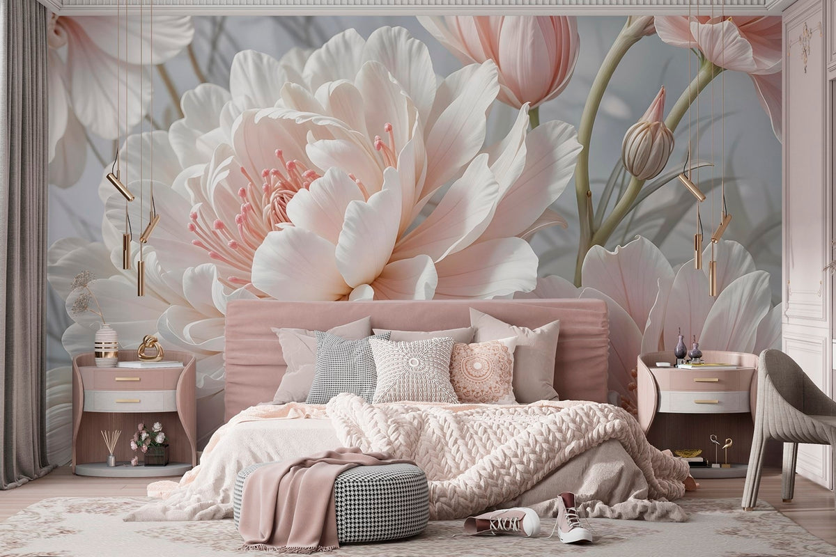Papier peint Pivoines roses