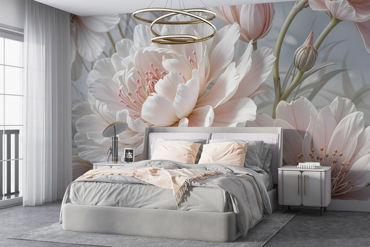 Papier peint Pivoines roses
