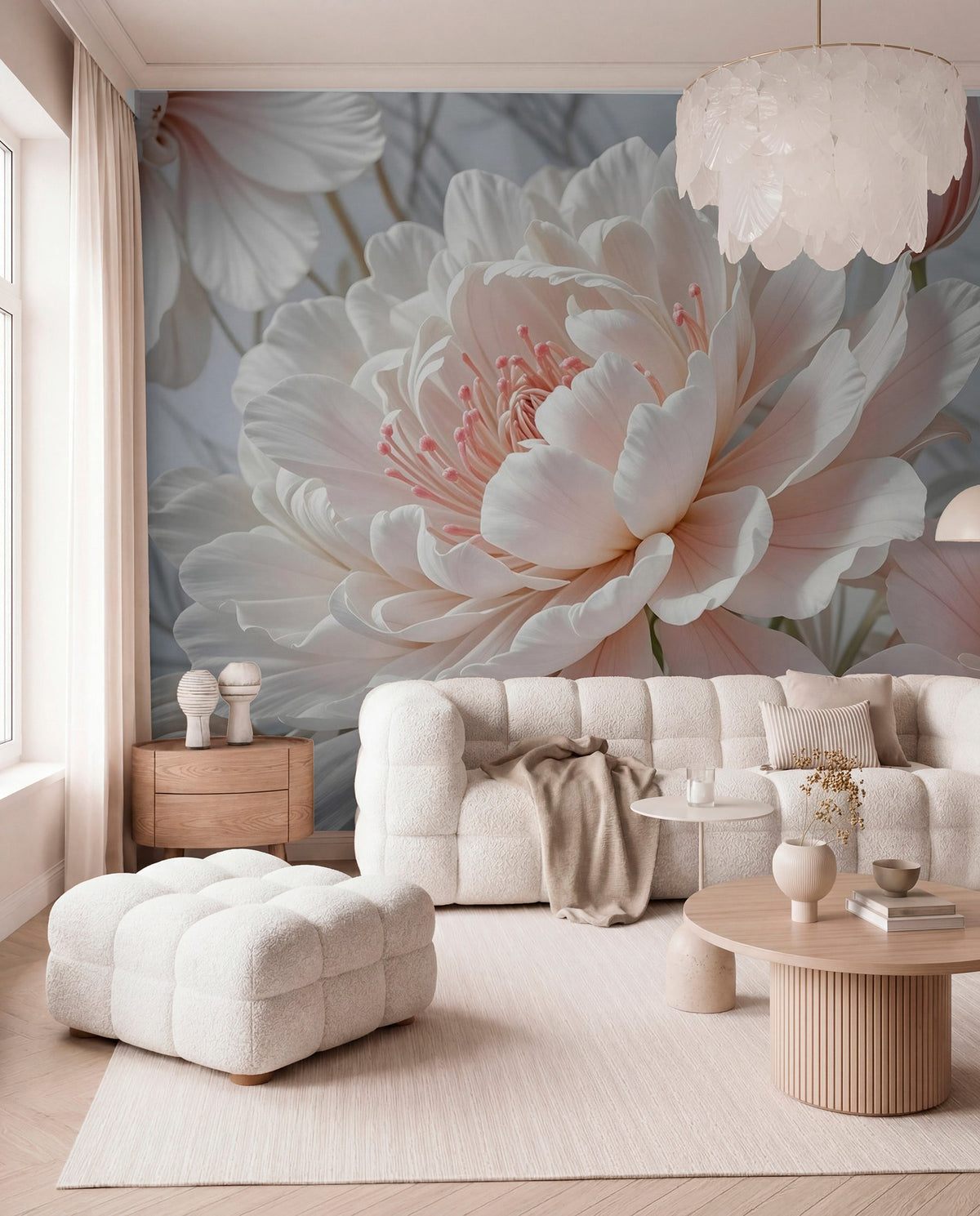 Papier peint Pivoines roses