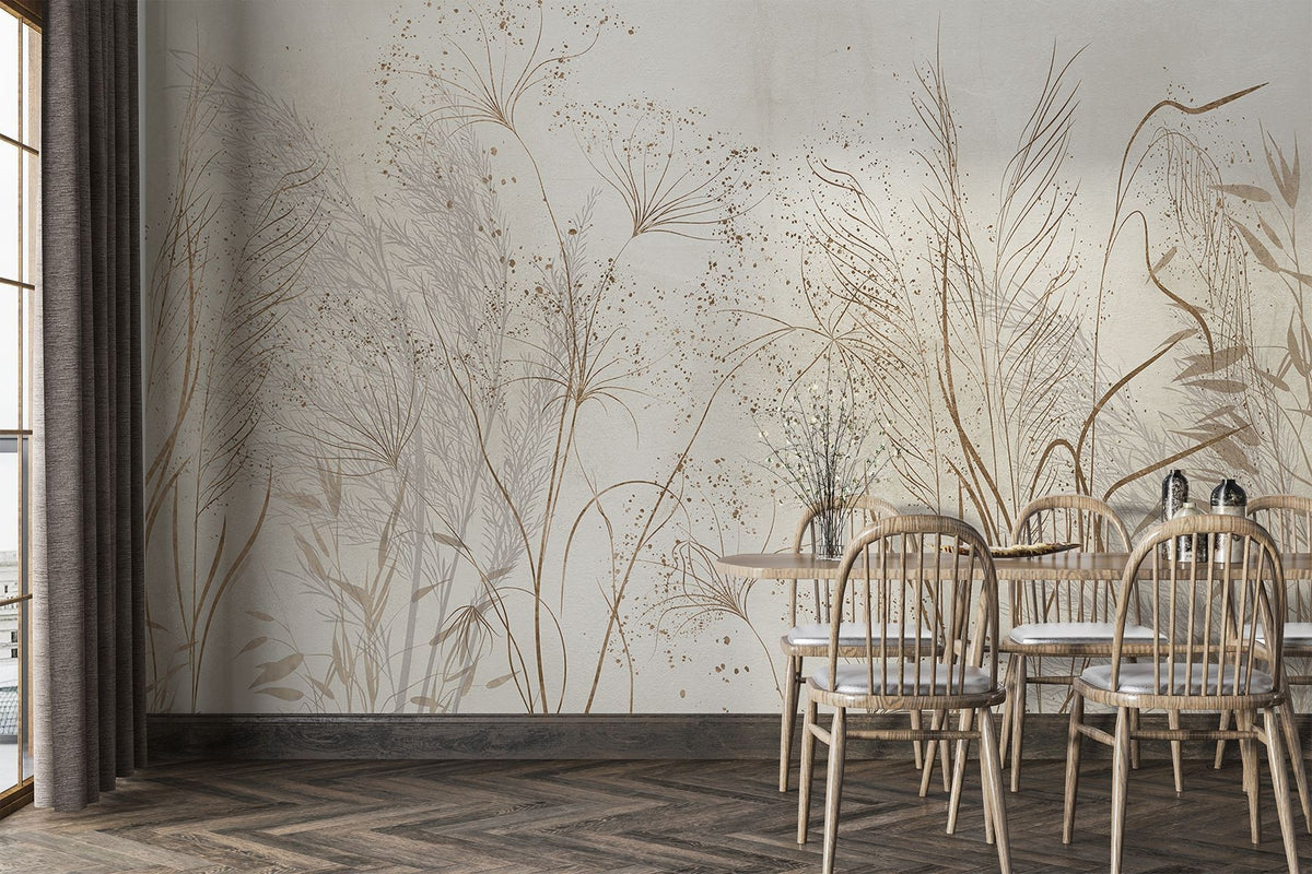 Papier peint Contours botaniques