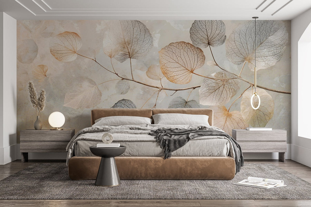 Papier peint Filigrane de feuilles
