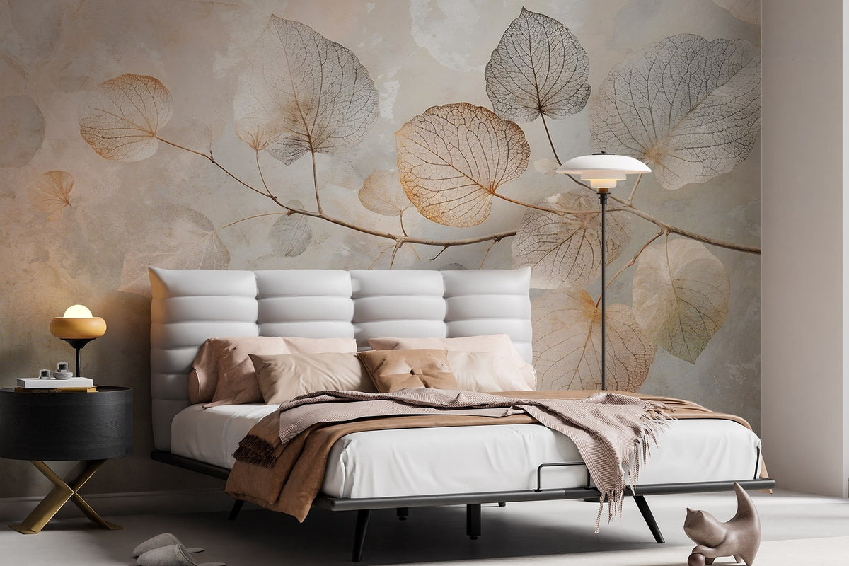 Papier peint Filigrane de feuilles