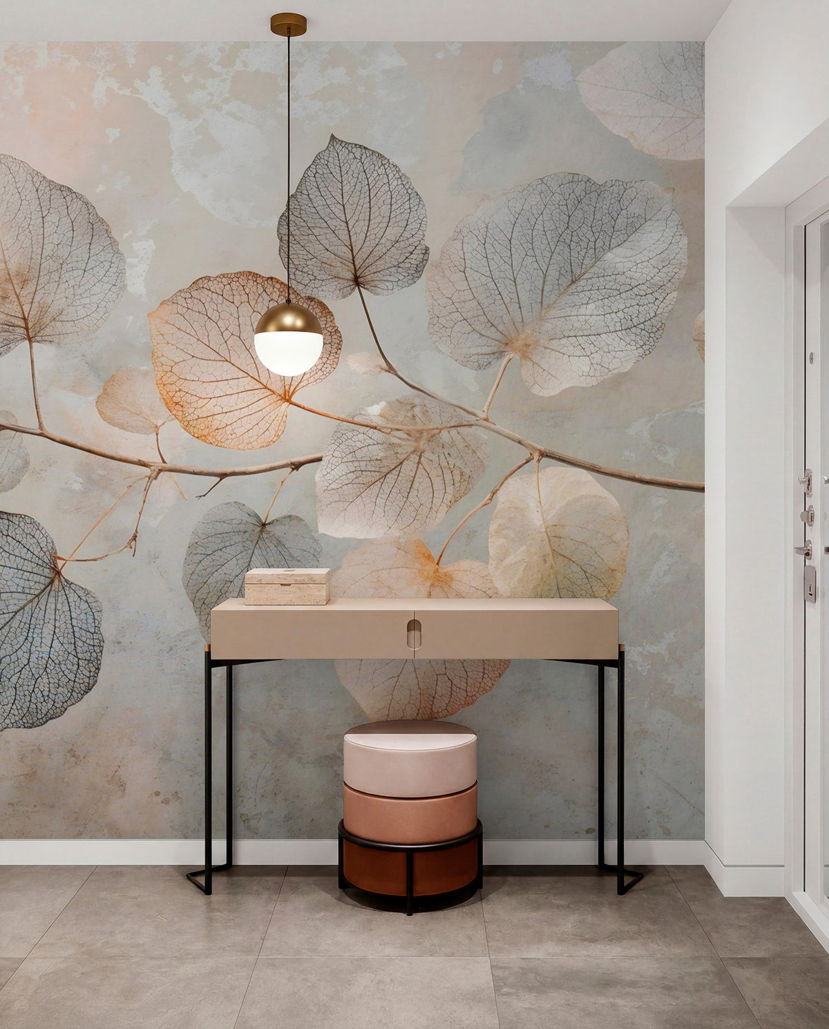 Papier peint Filigrane de feuilles