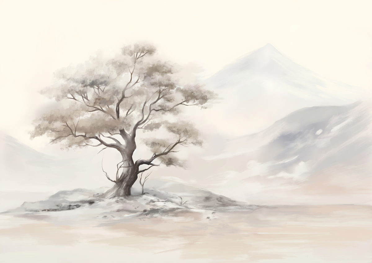 Papier peint Arbre solitaire