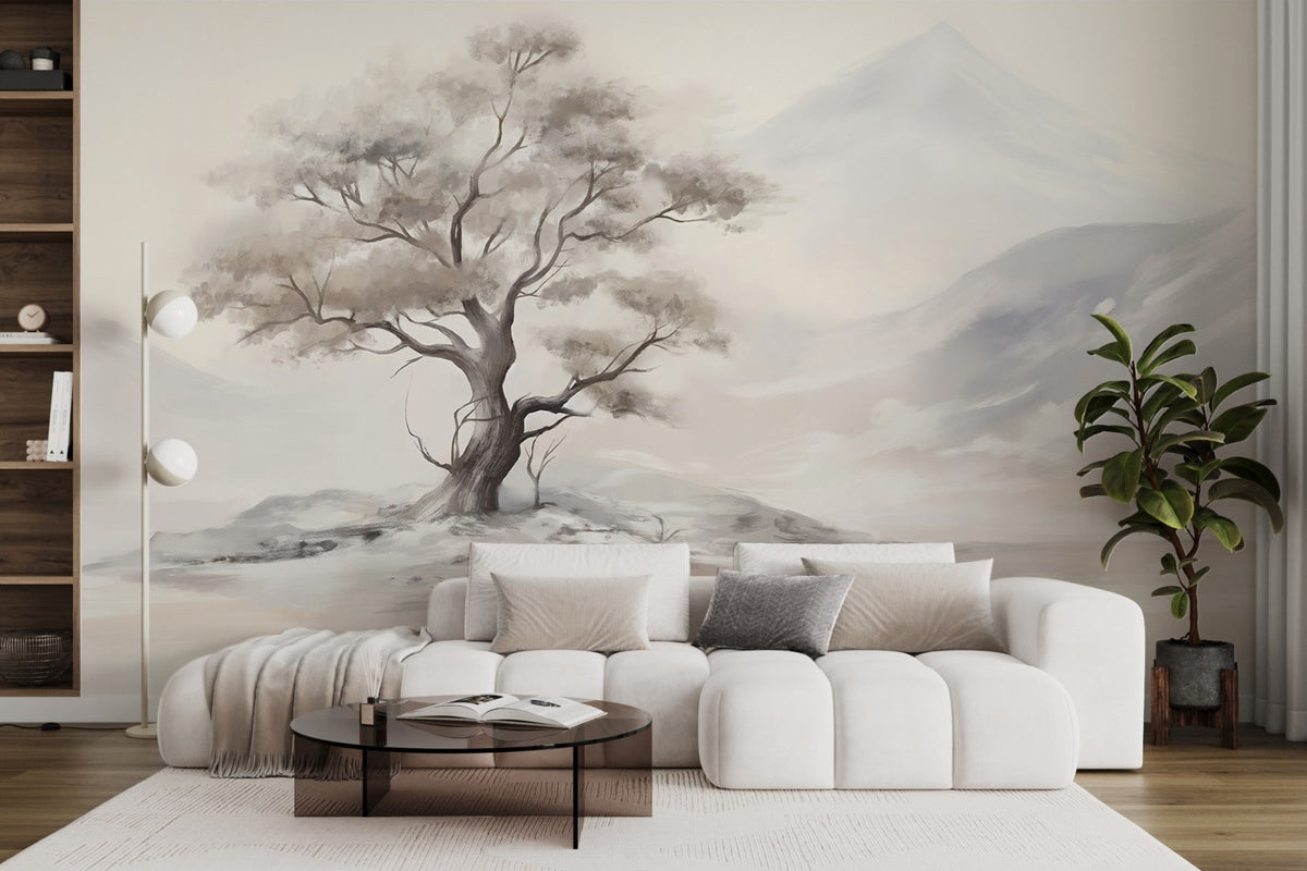 Papier peint Arbre solitaire