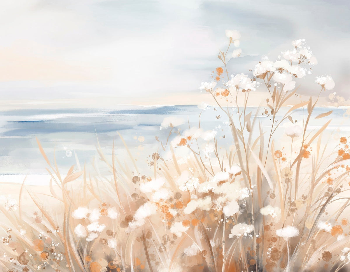 Papier peint Fleurs du littoral — mise en situation
