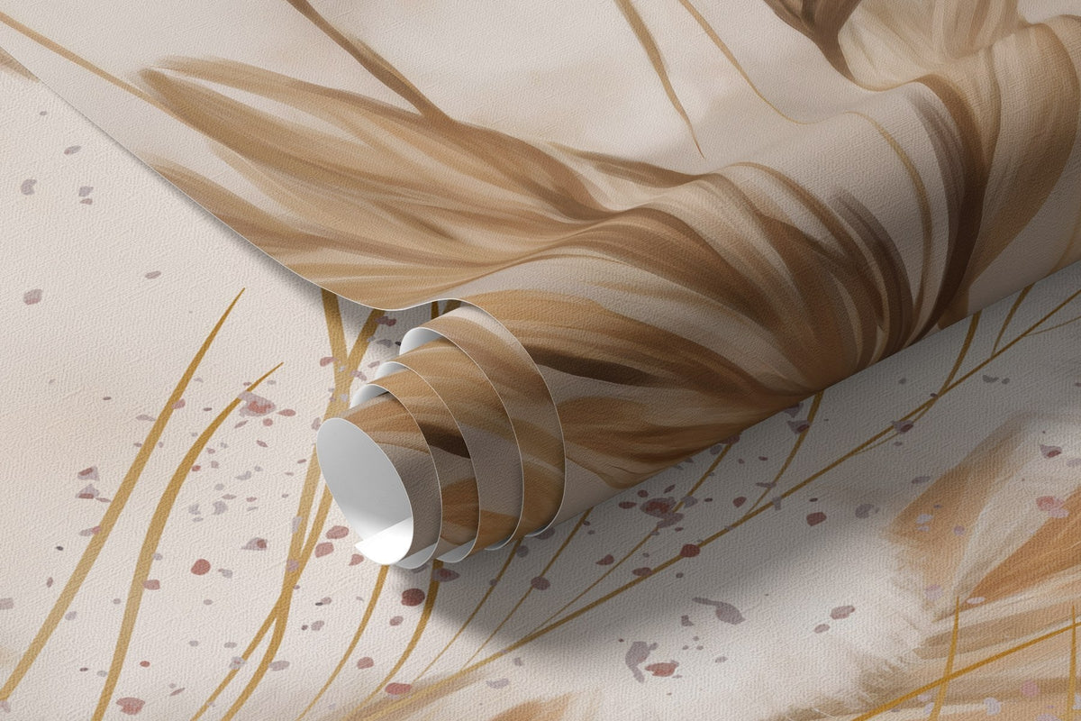 Papier peint Prairie ocre