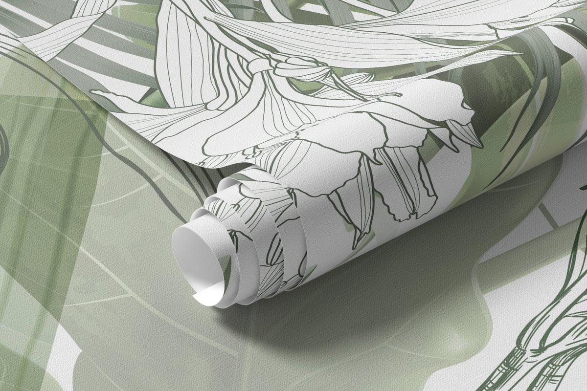 Papier peint Jungle au trait fin