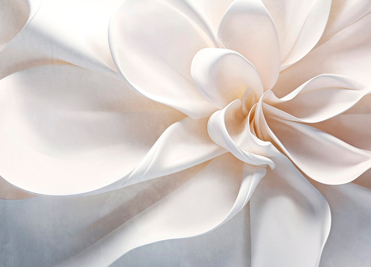 Papier peint Fleur ivoire qui se déploie