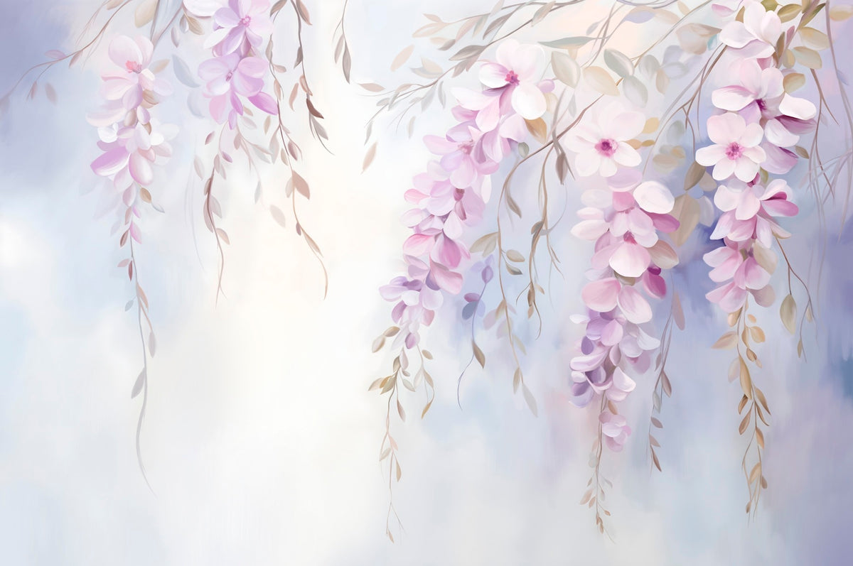 Papier peint Glycine en pastel