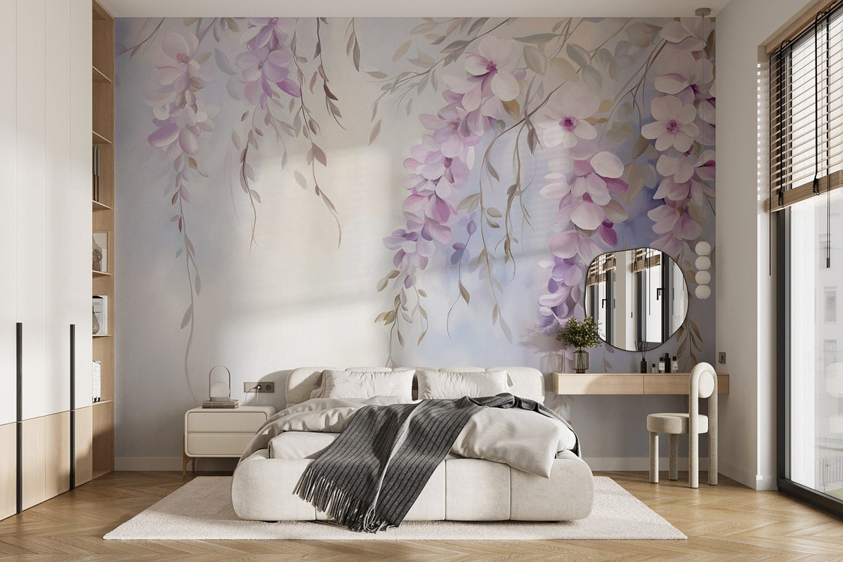 Papier peint Glycine en pastel
