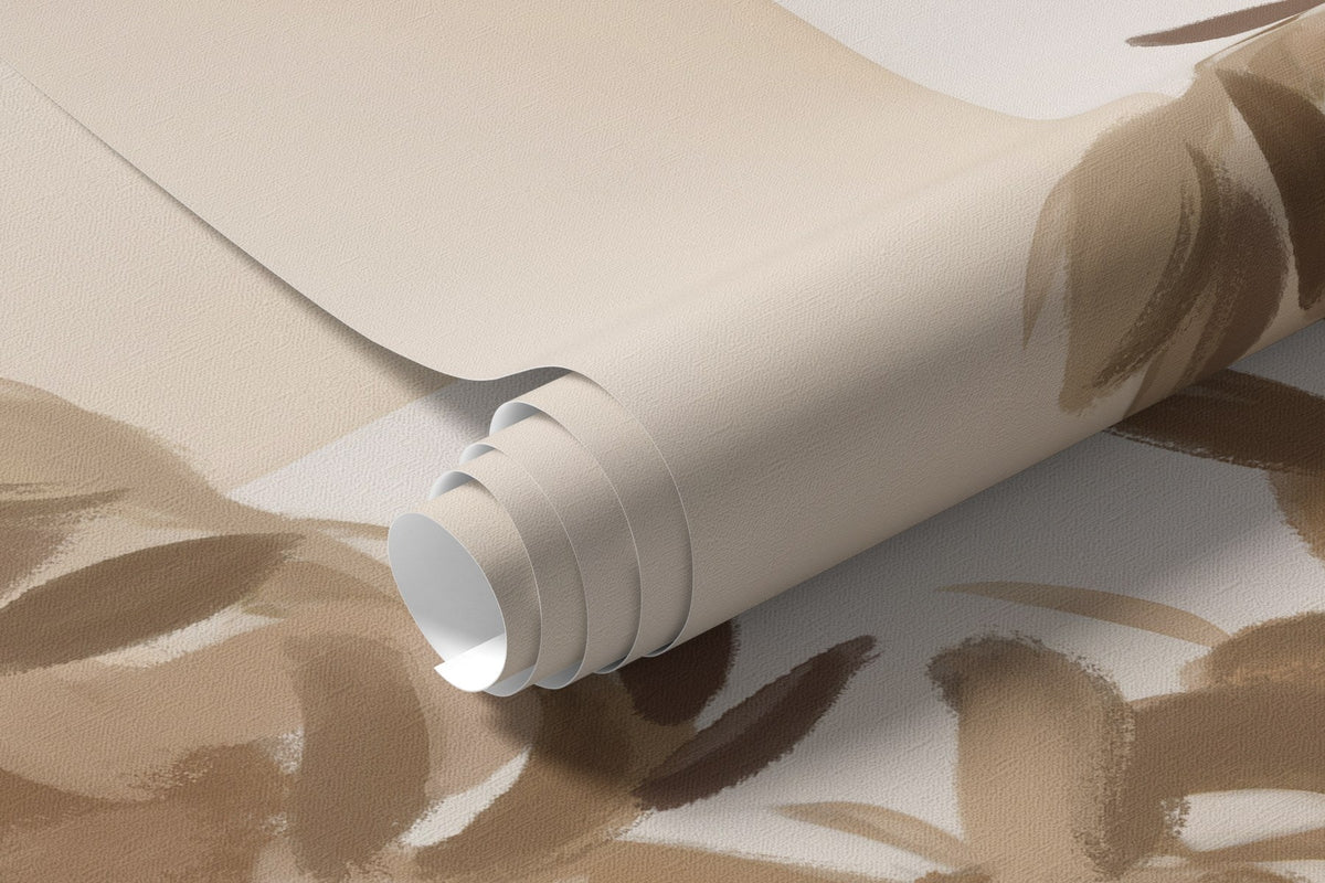 Papier peint Arche végétale couleur sable