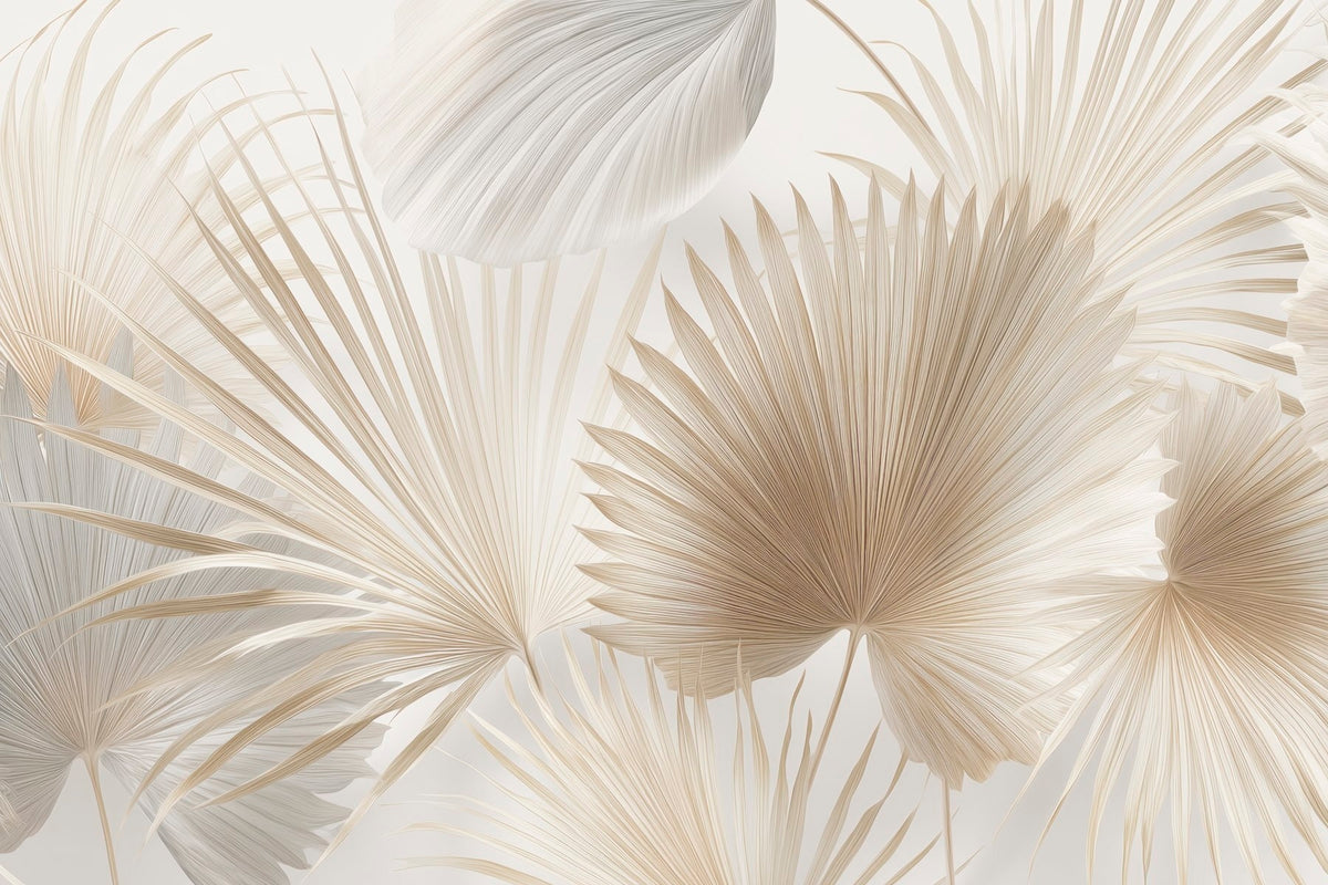 Papier peint Éventails de palmes pâles