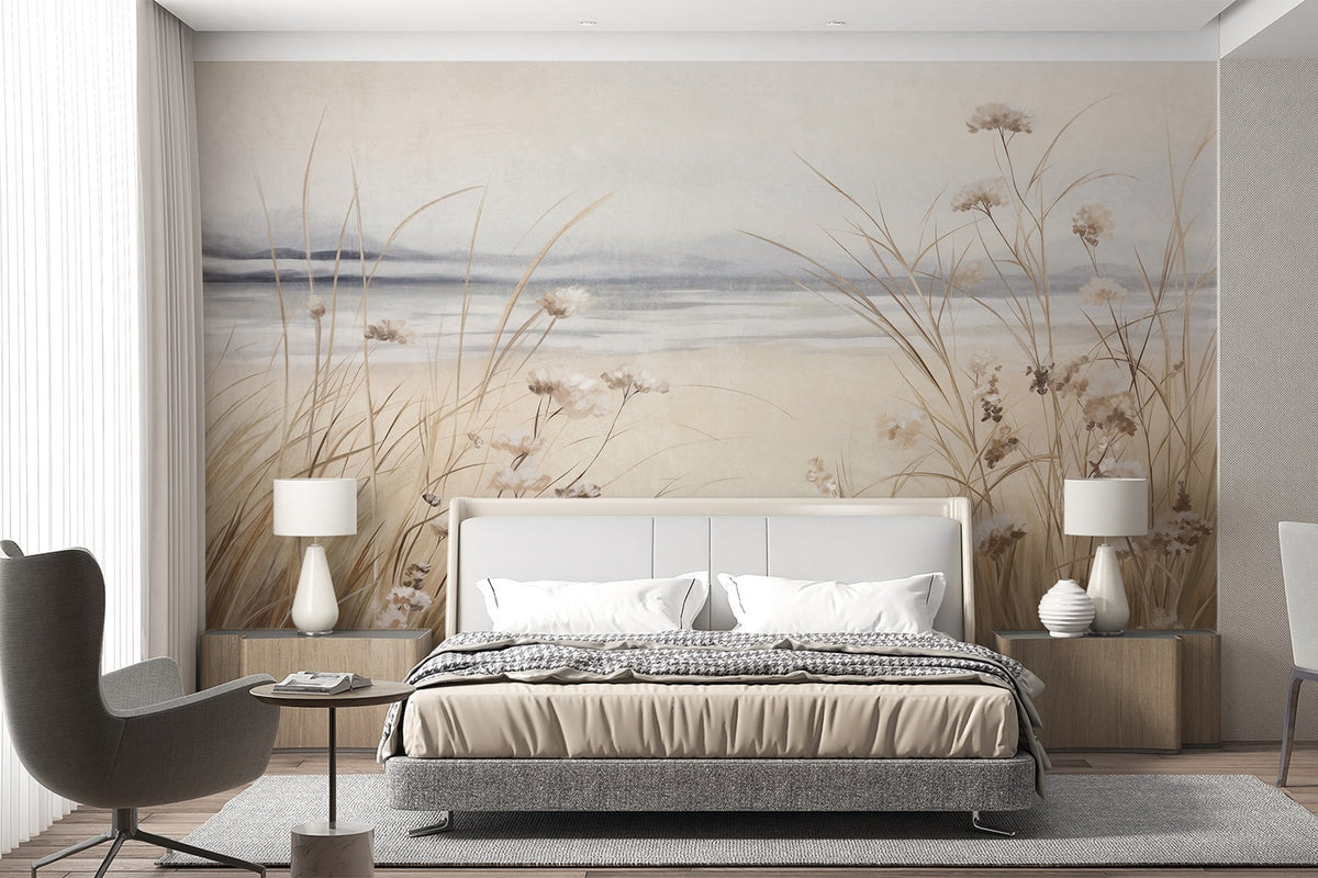 Papier peint Fleurs sauvages du rivage