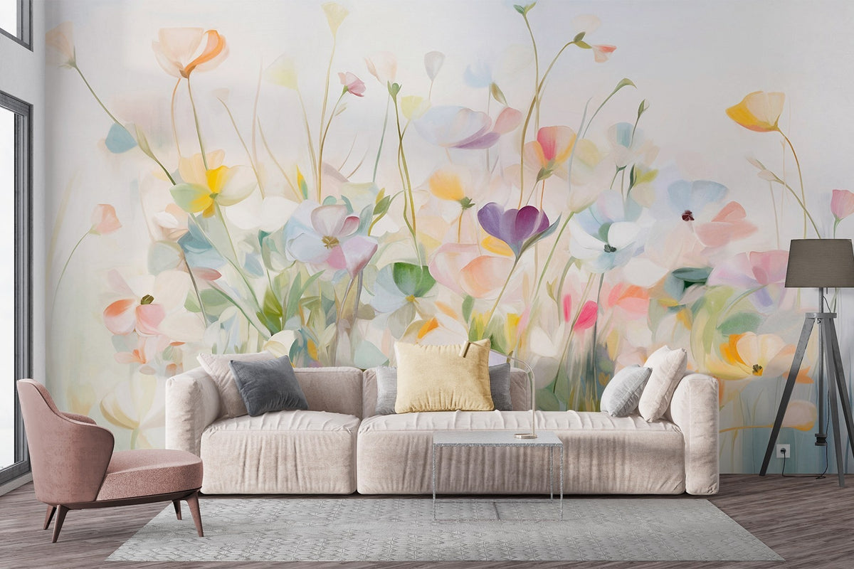 Papier peint Étude de fleurs sauvages