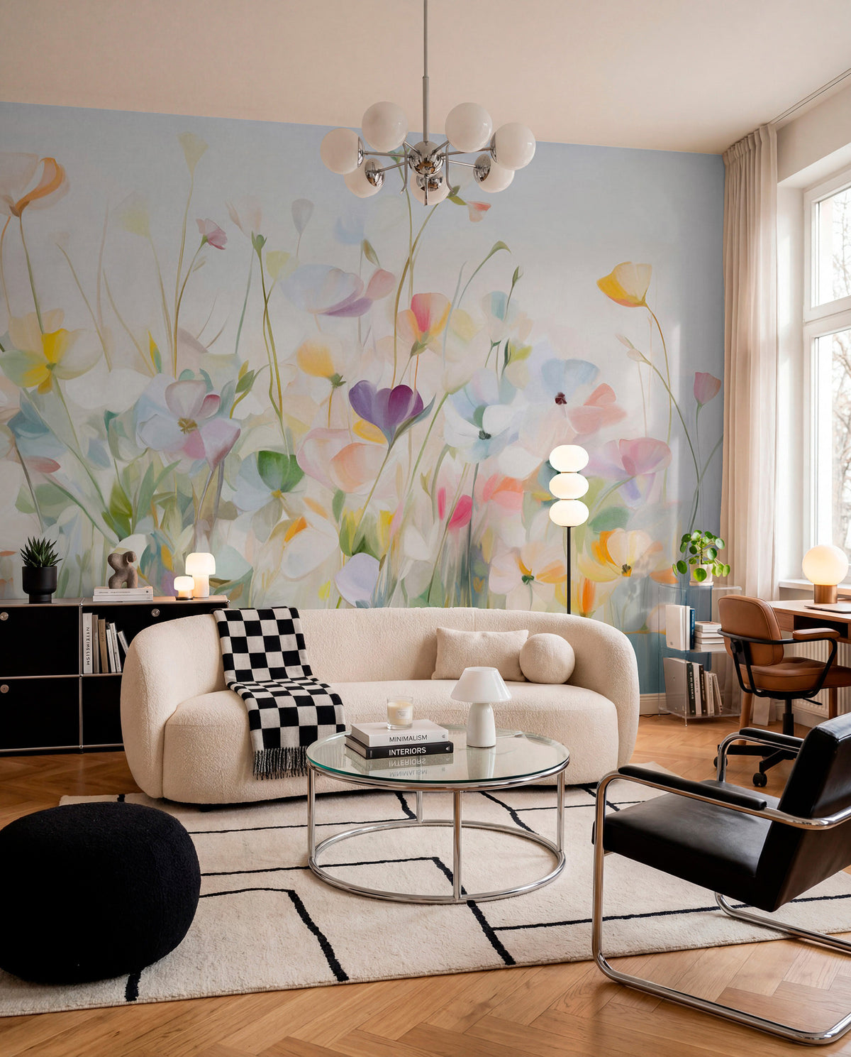 Papier peint Étude de fleurs sauvages