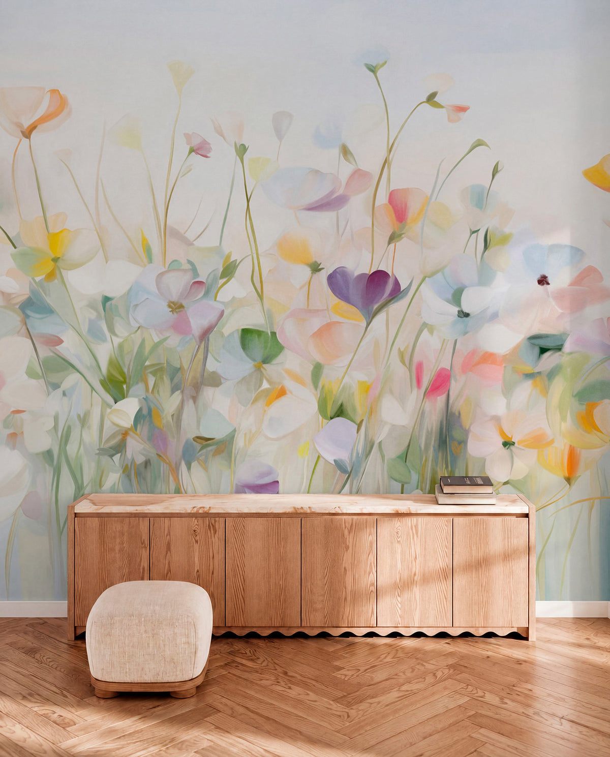 Papier peint Étude de fleurs sauvages