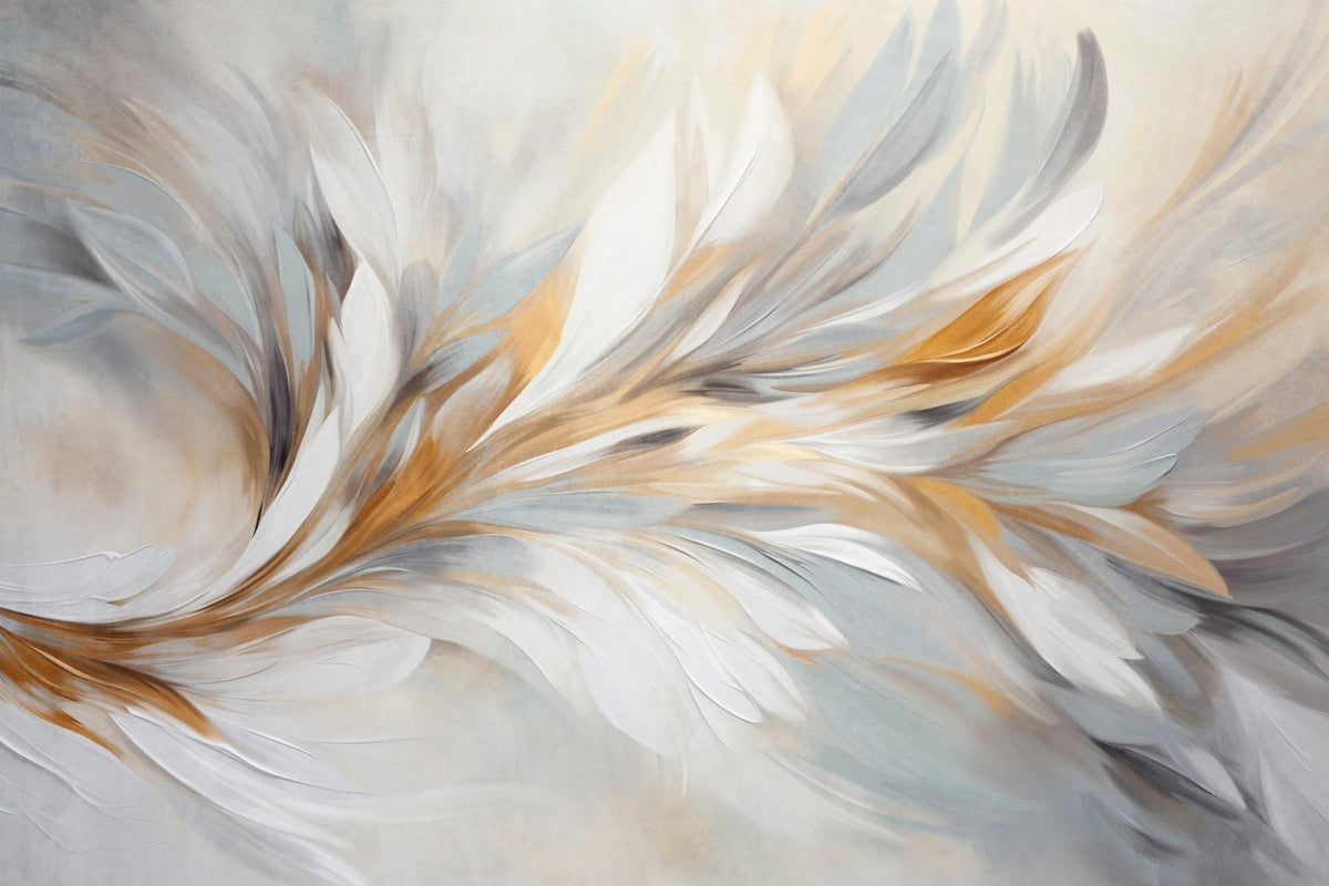 Papier peint Touches ambre et argent — mise en situation