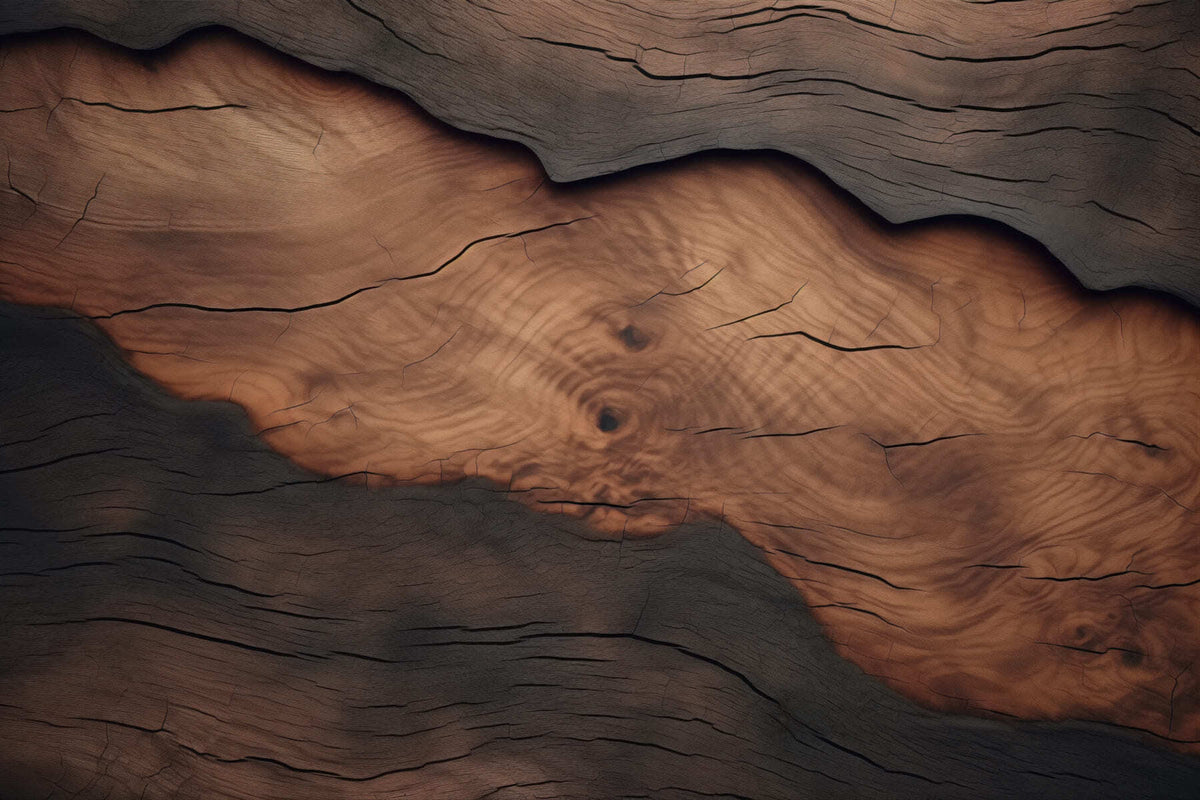 Papier peint Strates de bois — mise en situation