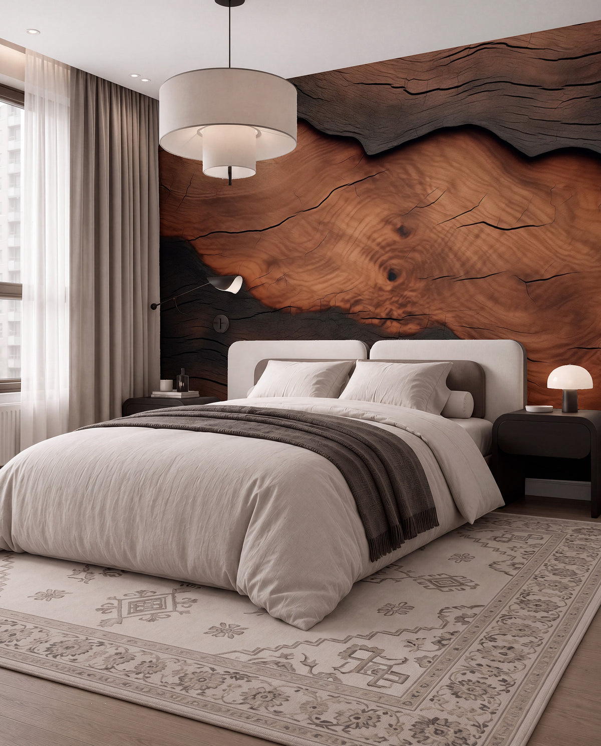 Papier peint Strates de bois