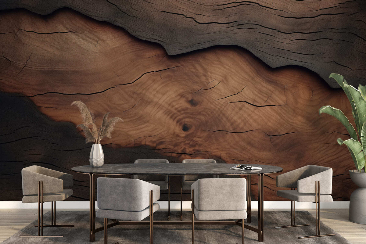 Papier peint Strates de bois