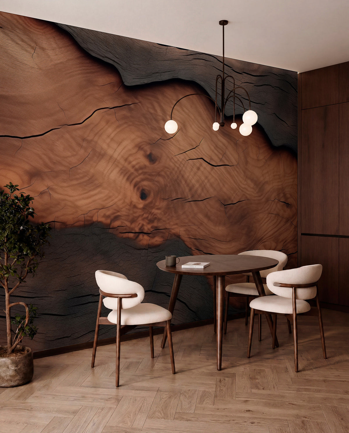 Papier peint Strates de bois