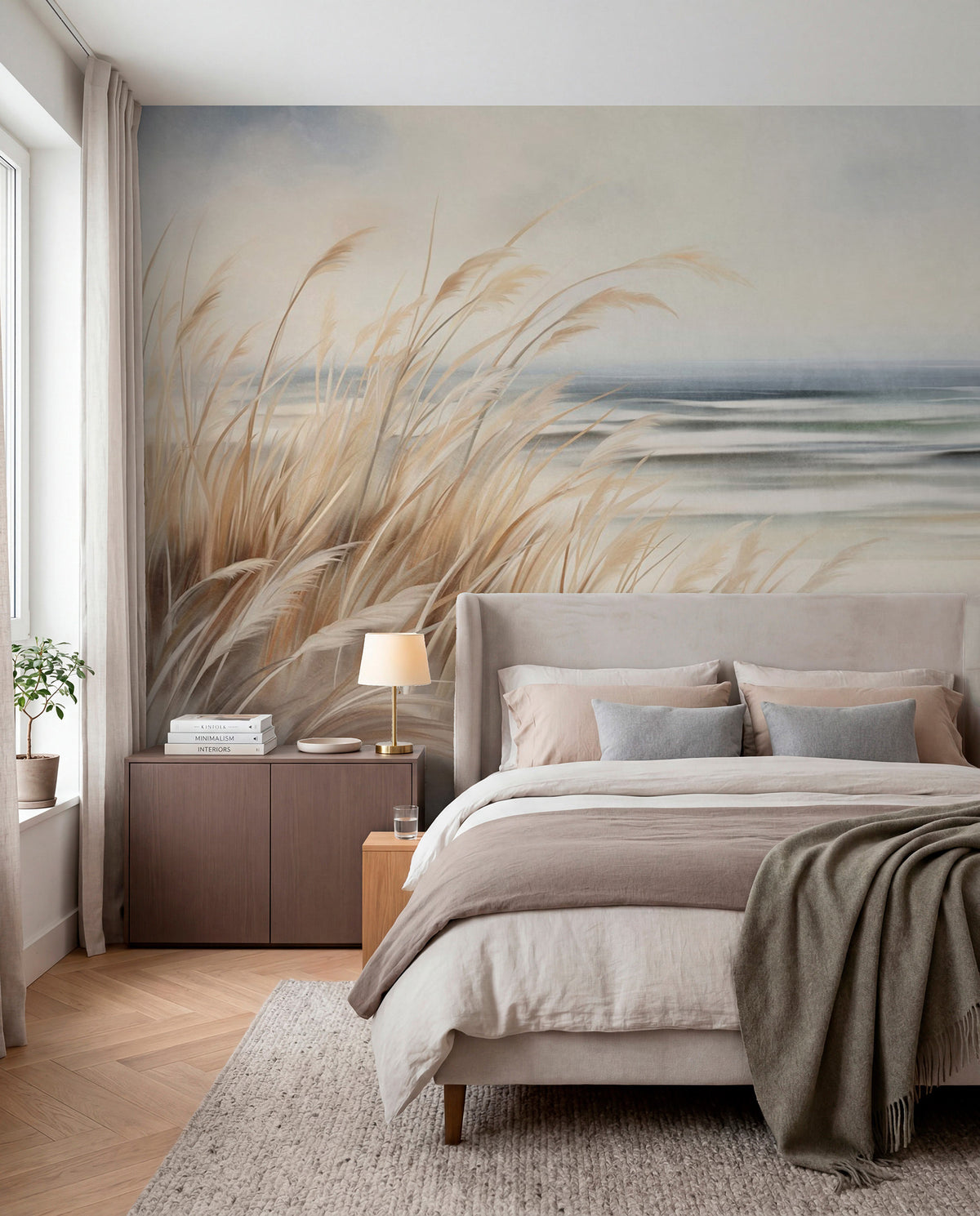 Papier peint Herbes du rivage