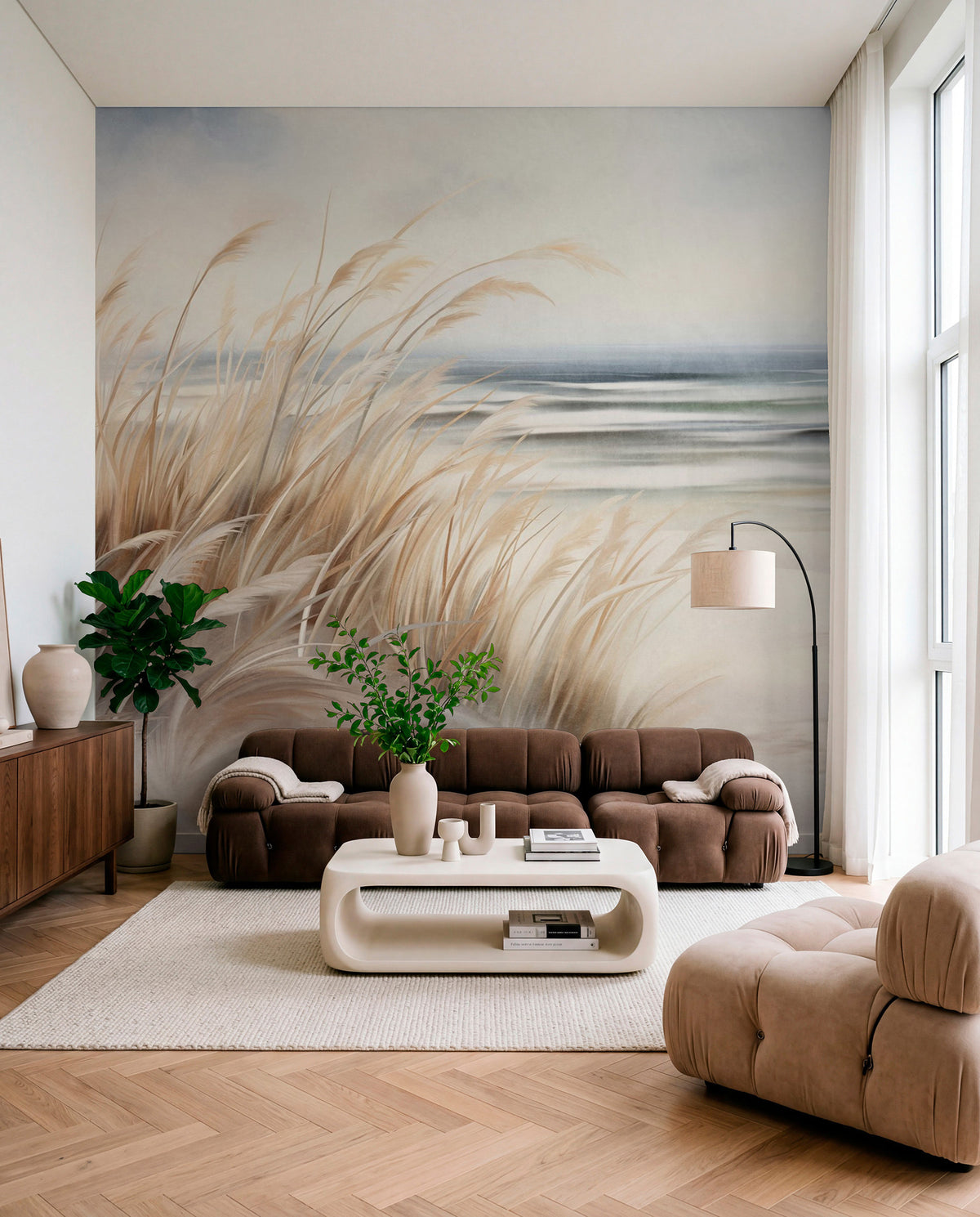 Papier peint Herbes du rivage