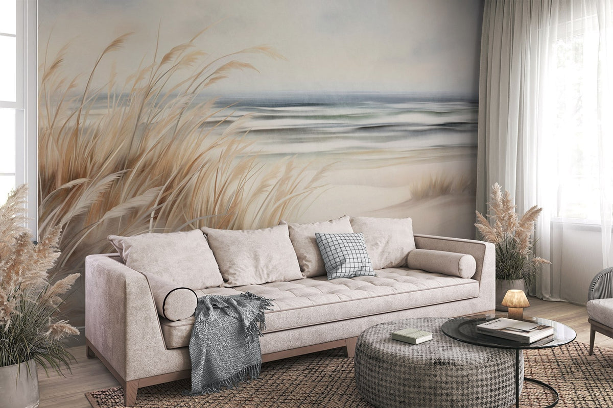 Papier peint Herbes du rivage