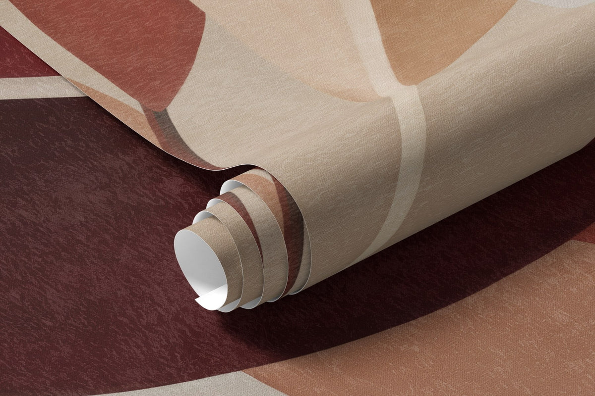 Papier peint Collage de feuilles bordeaux
