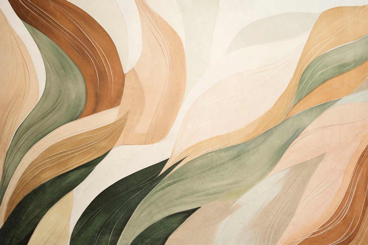 Papier peint Vagues aux tons de terre