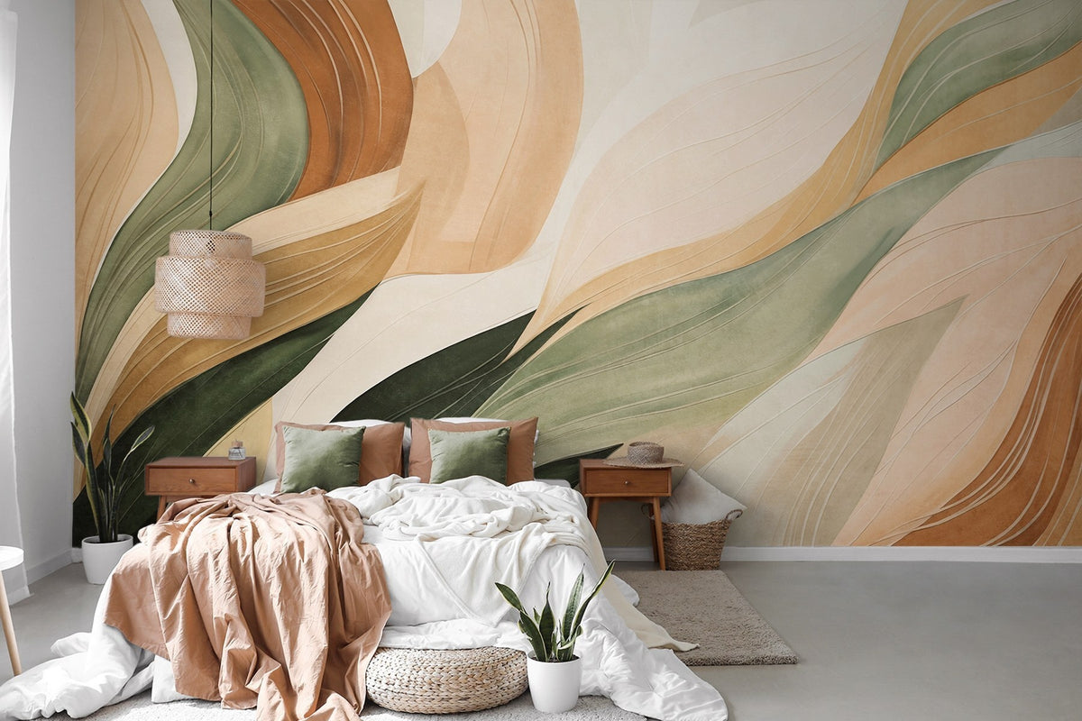 Papier peint Vagues aux tons de terre