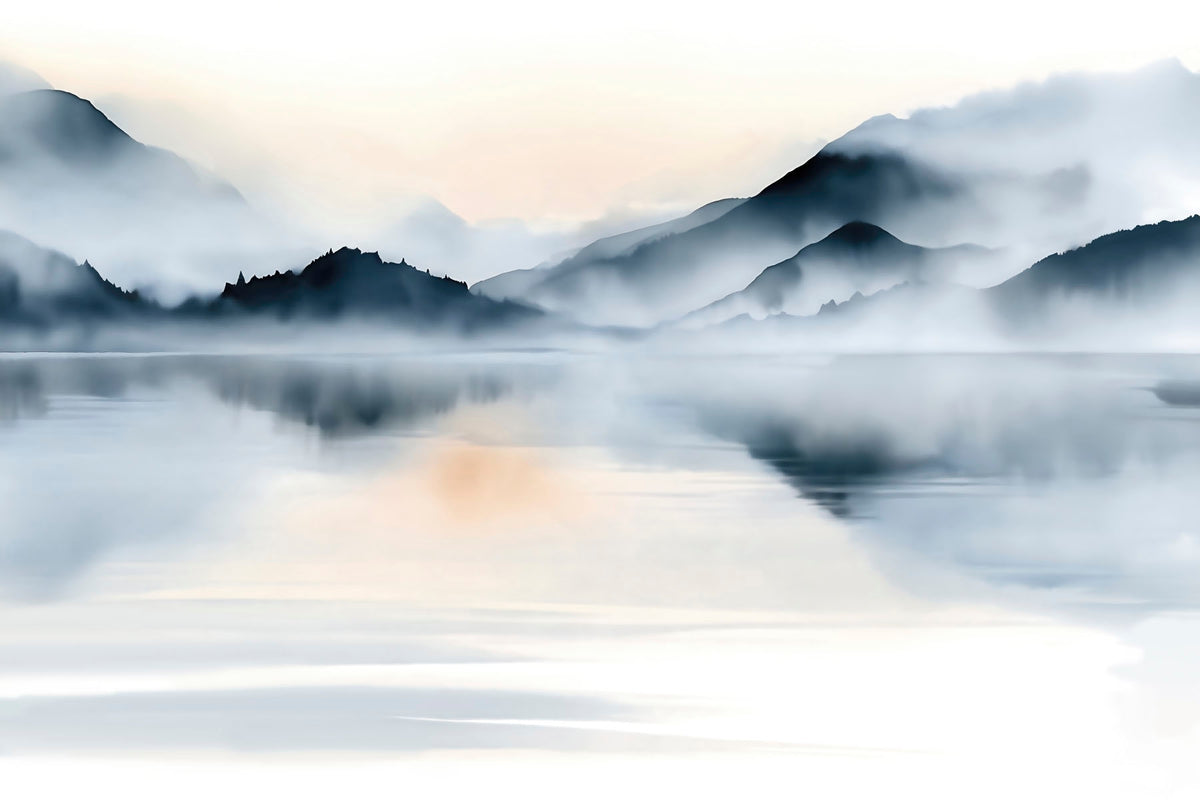 Papier peint Lac à l’aquarelle