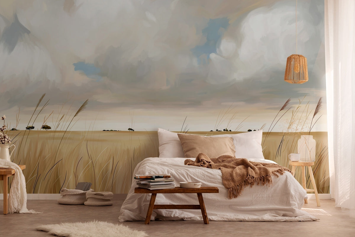 Papier peint Horizon doré